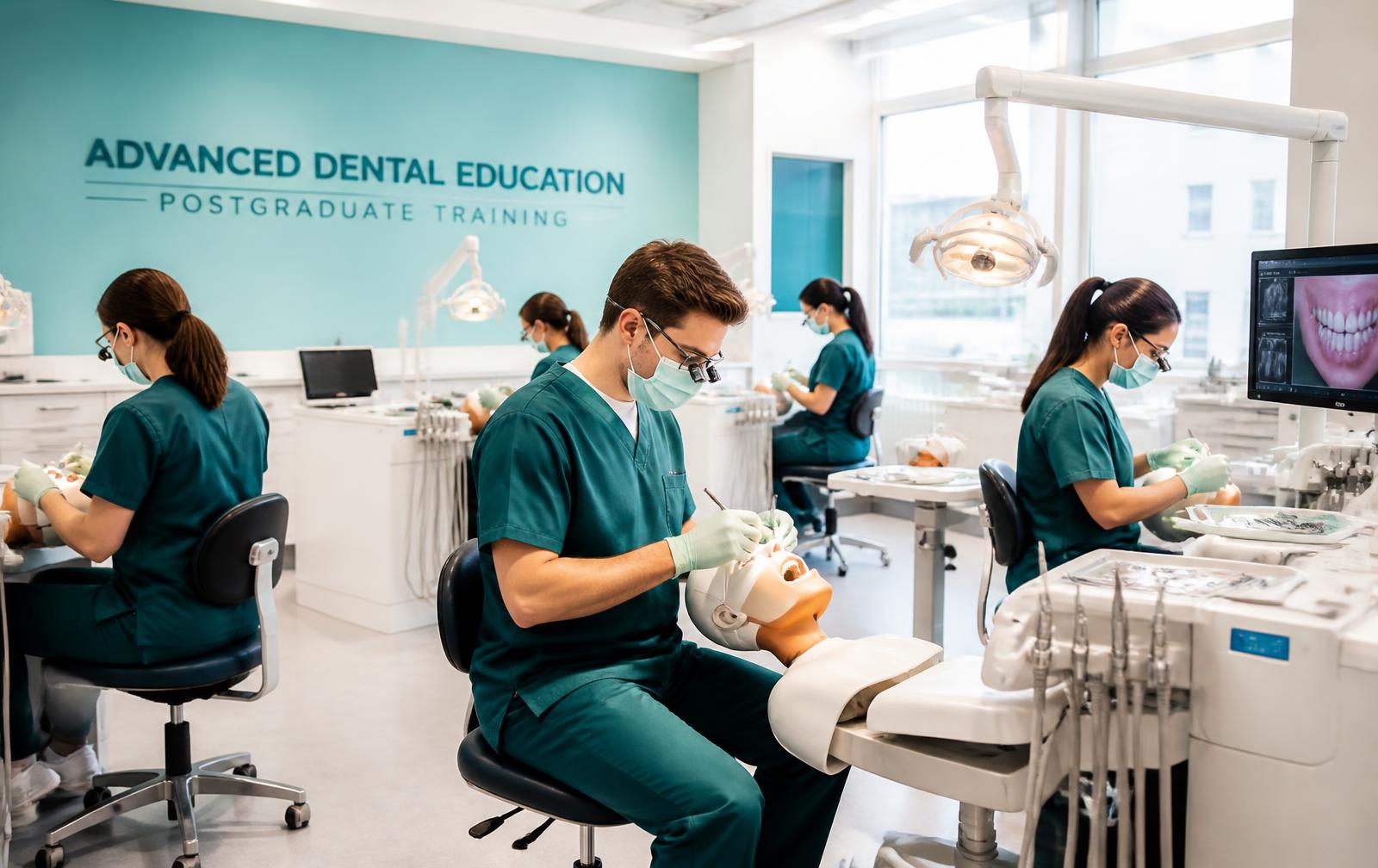 Alunos de pós-graduação em Odontologia em treinamento clínico no CPO